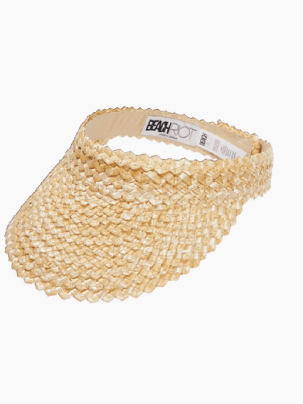 BEACH RIOT Straw Visor - Women's Adjustable